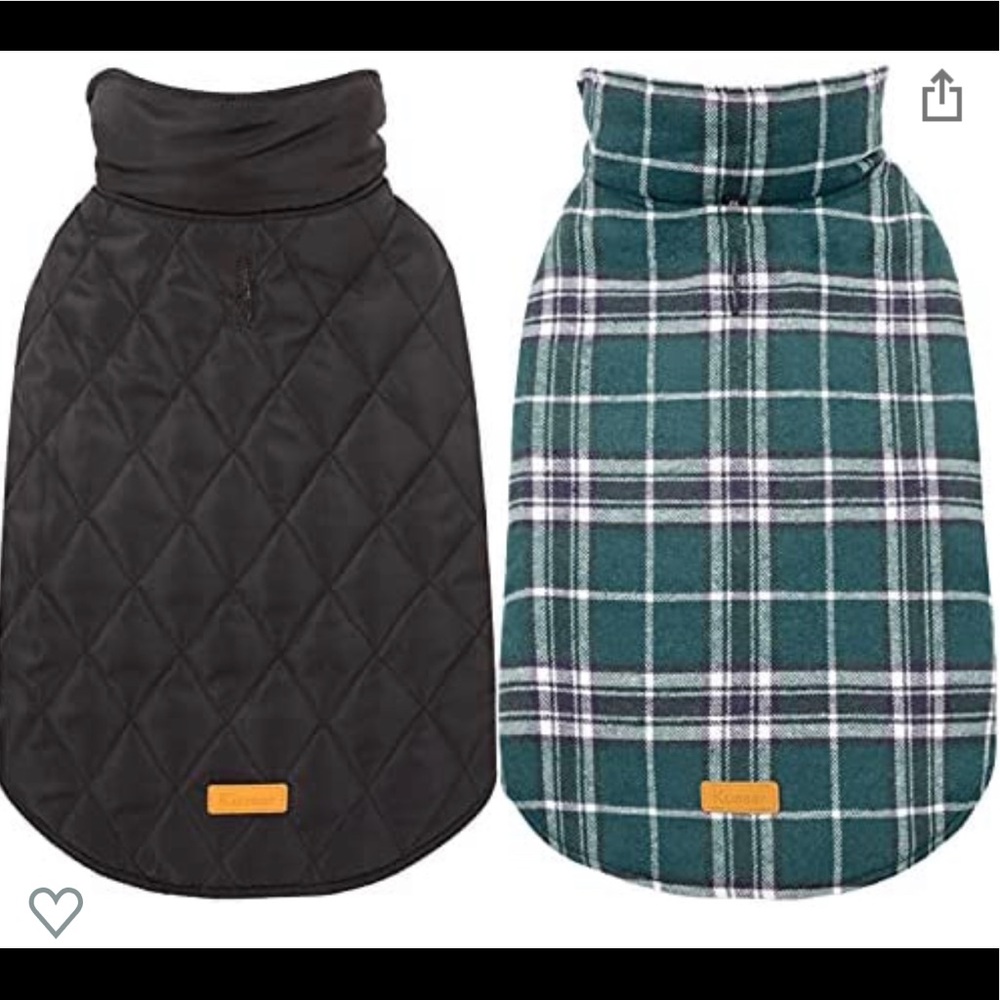 KUOSER || Cozy Wind & Waterproof Dog Coat. Sz. L